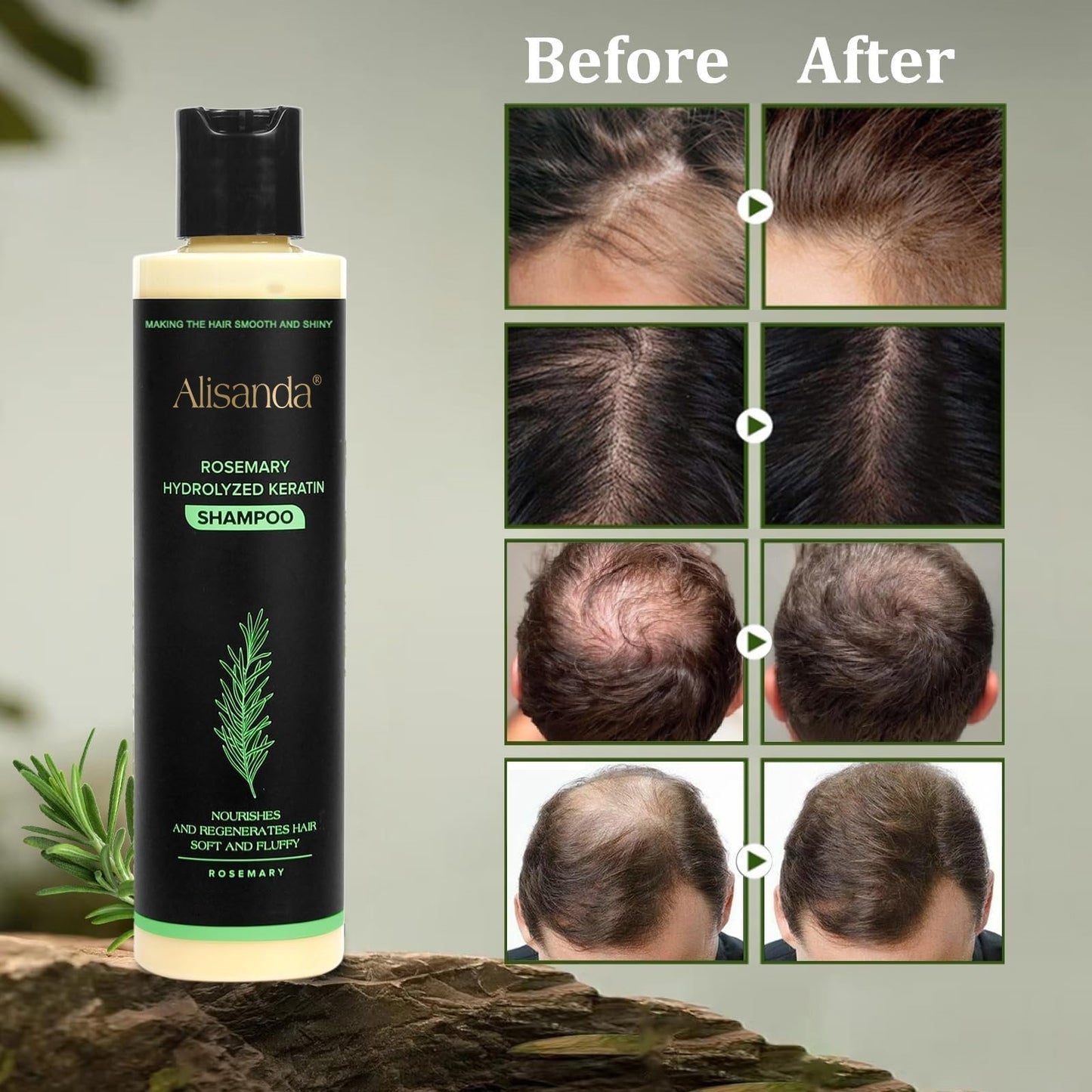 đŸ”¥LAST DAY 50% OFF - Alisanda® Organic Rosemary Hair Growth Shampoo