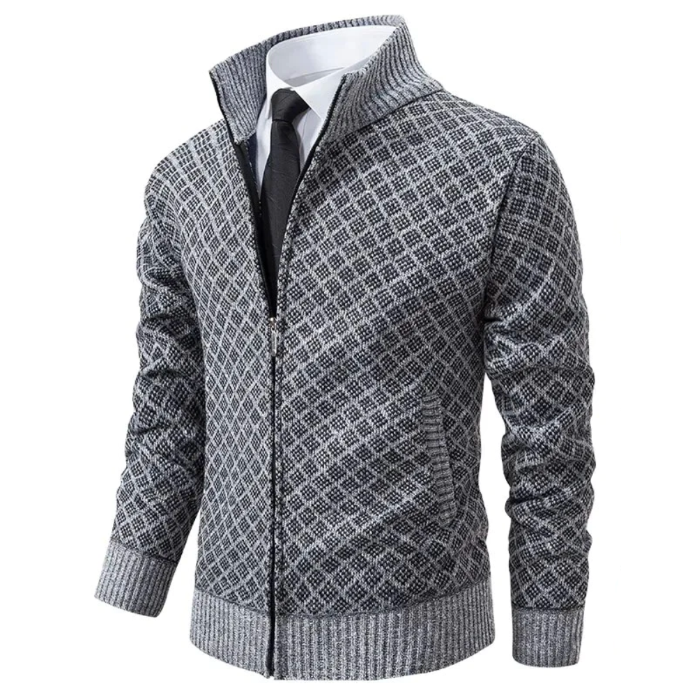 Remy-Doir® Gestricktes Jacquard-Gilet