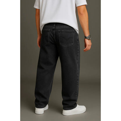 Calça Balão Jeans Masculina Bag Boca Larga Streetwear Reta